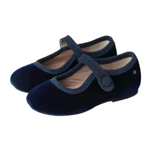 Nanny - Navy Velvet Strap for Girl by Manuela de Juan