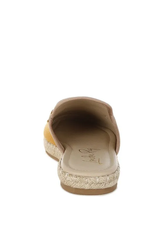 Nazaya Horsebit Detail Espadrilles Mules for Women