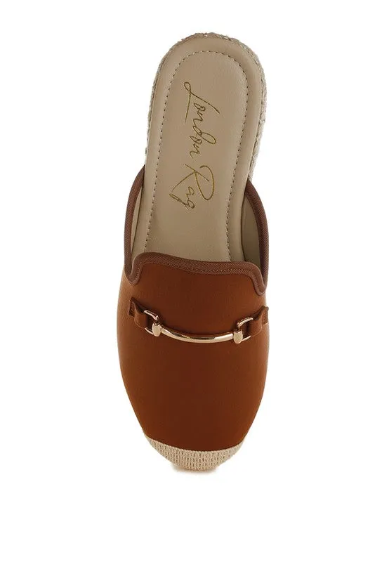 Nazaya Horsebit Detail Espadrilles Mules for Women