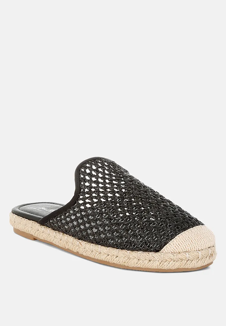 Nongai Raffia Espadrilles Mules