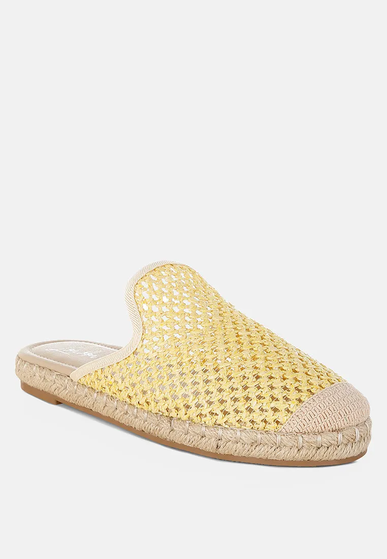 Nongai Raffia Espadrilles Mules
