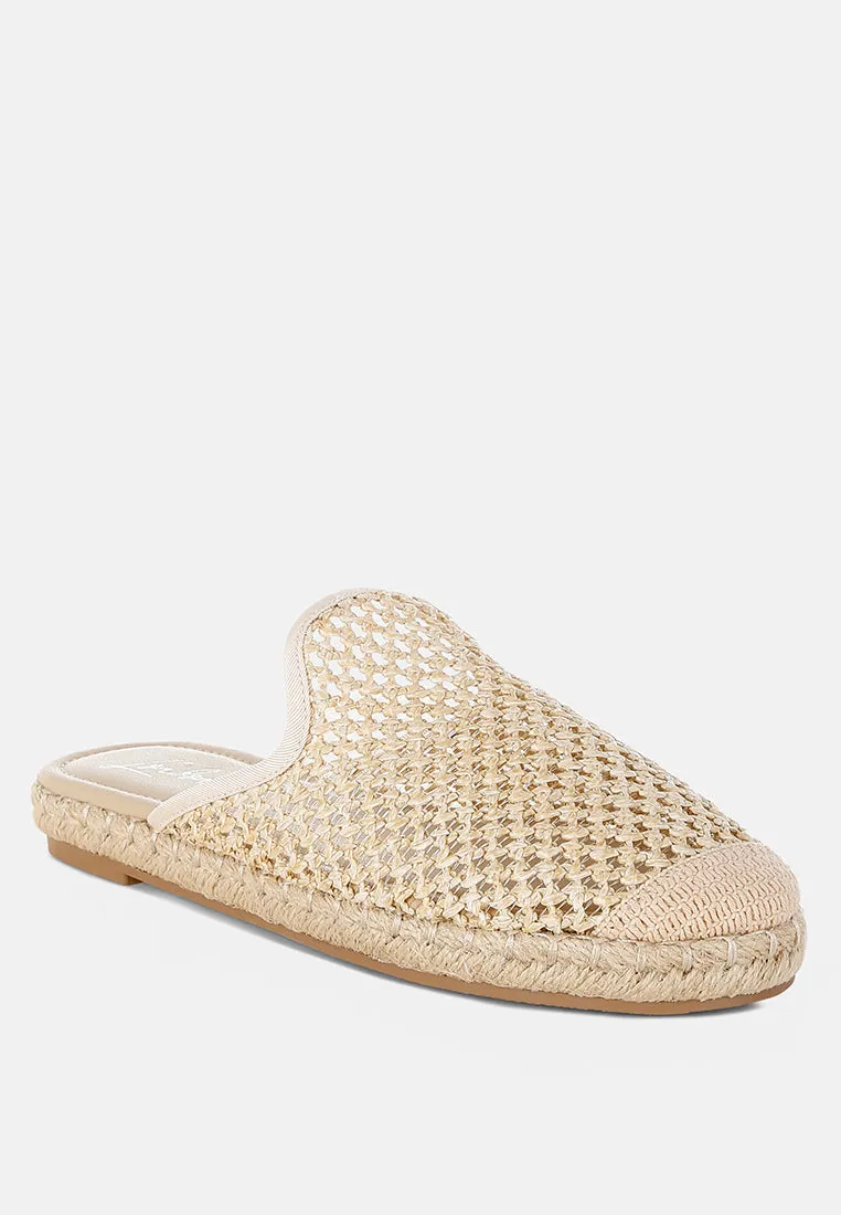 Nongai Raffia Espadrilles Mules