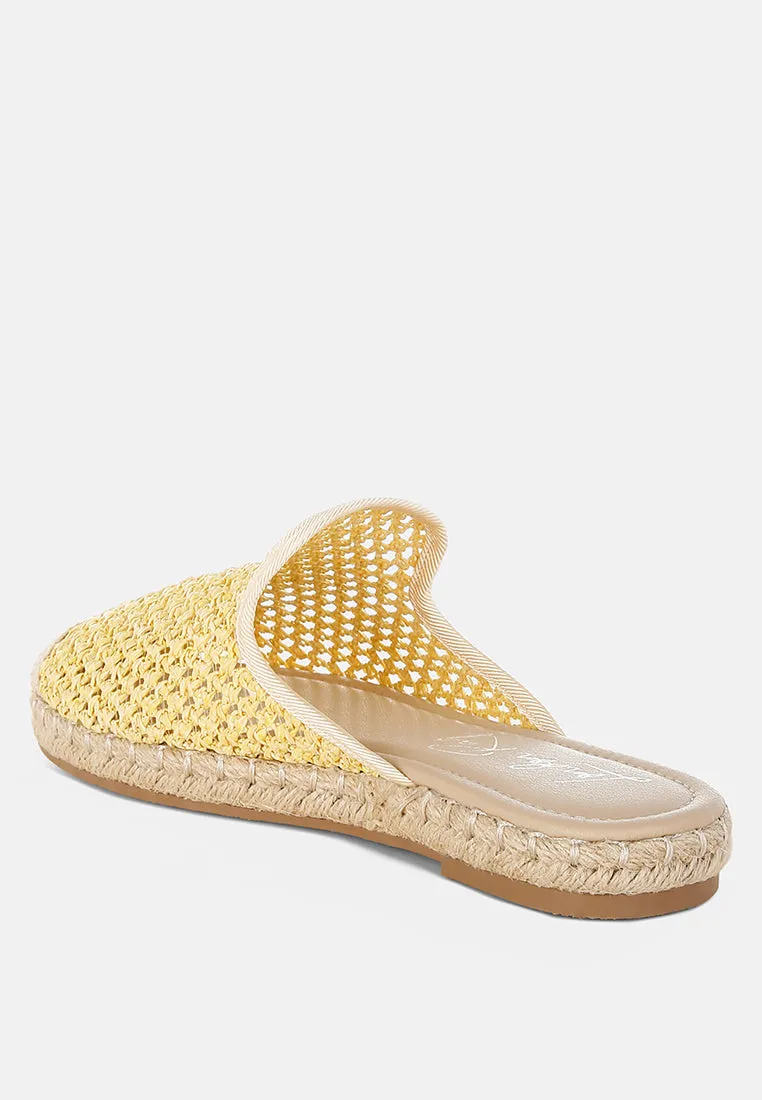Nongai Raffia Espadrilles Mules