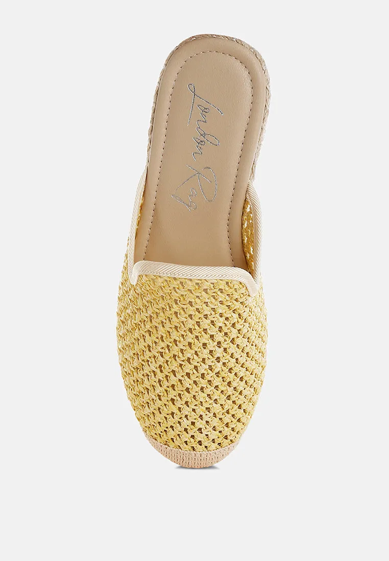 Nongai Raffia Espadrilles Mules