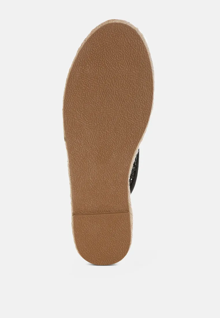 Nongai Raffia Espadrilles Mules