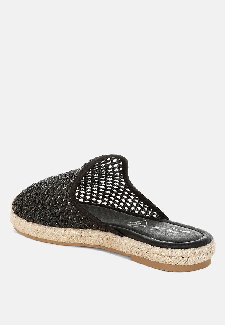 Nongai Raffia Espadrilles Mules