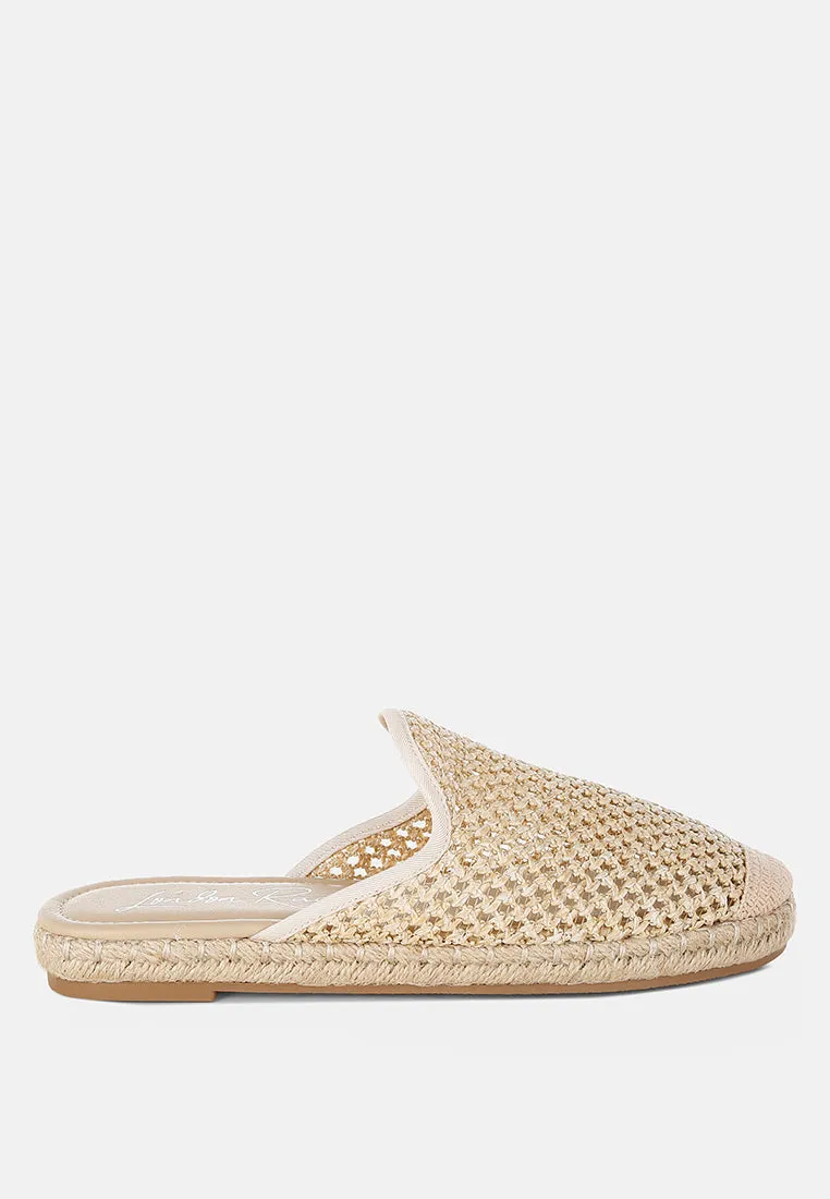 Nongai Raffia Espadrilles Mules