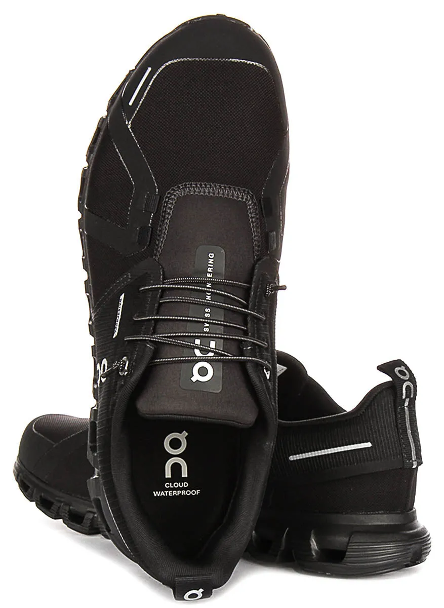 On Running Cloud 6 Waterproof In All Black For Women