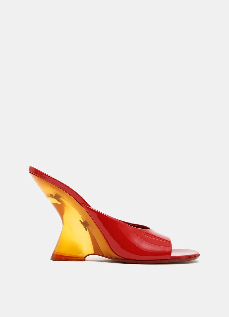 Open-toe Leather Mules