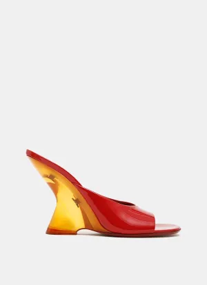 Open-toe Leather Mules