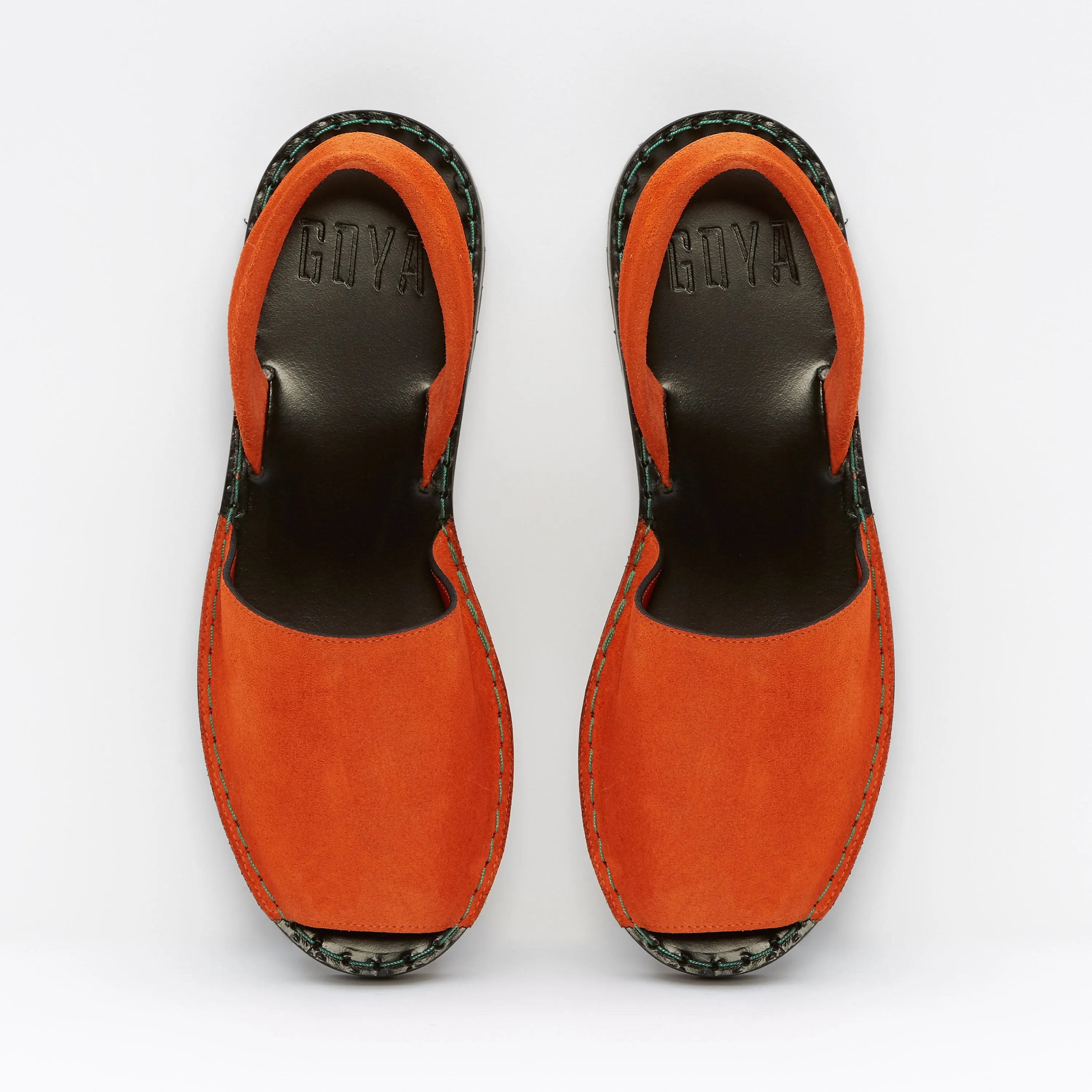 Orange Suede Goya Slide