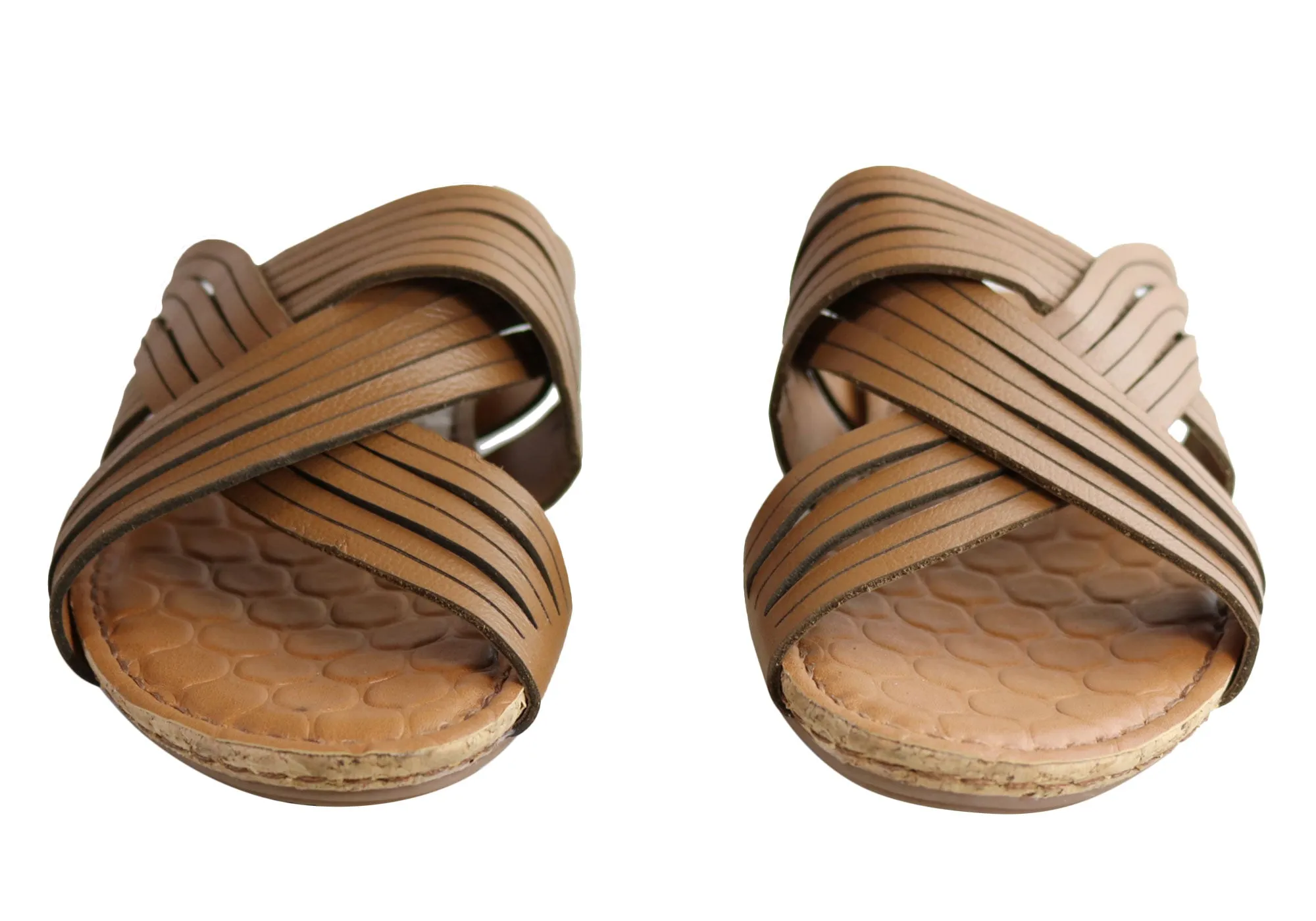 Orcade Carly Womens Comfortable Leather Slides Sandals Made In Brazil