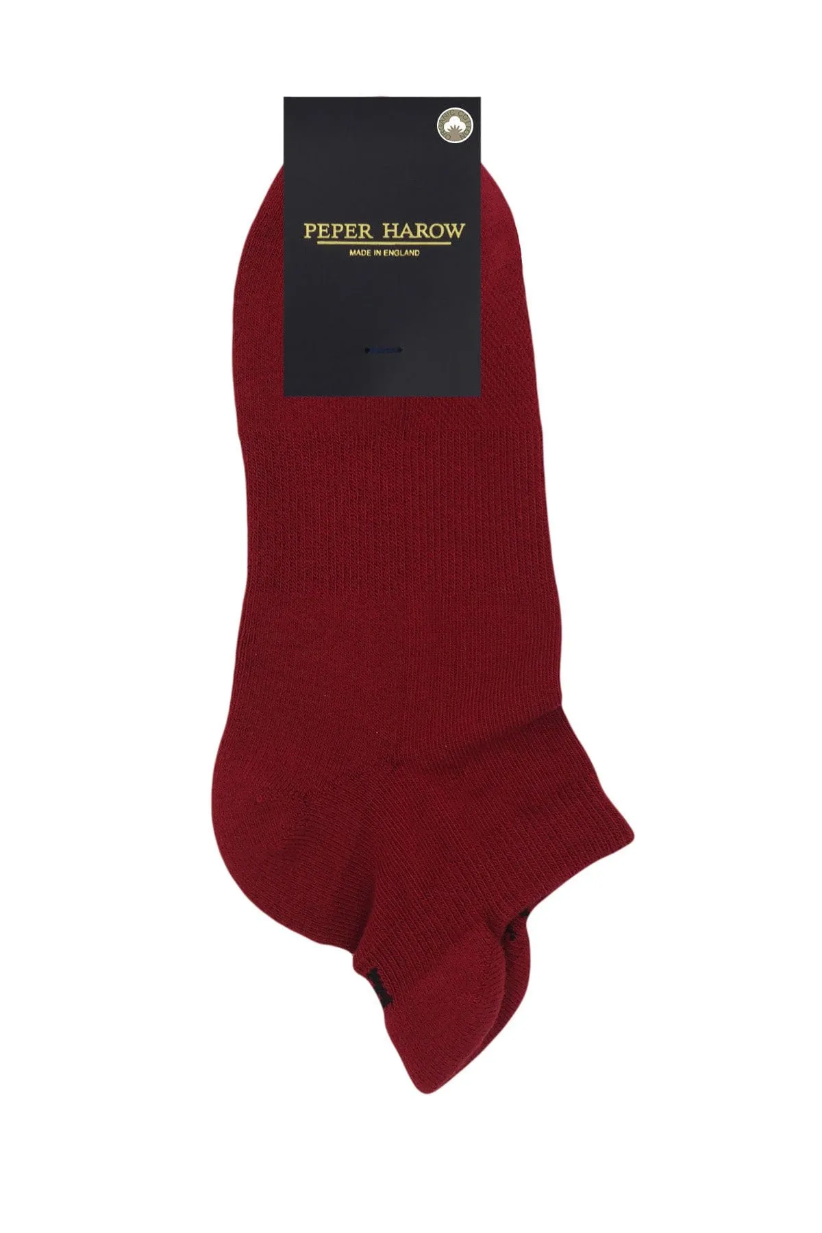 Organic Cotton Women's Trainer Socks | Burgundy