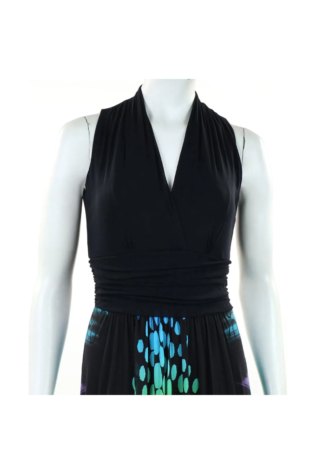 ORNA Midi Sleeveless Print Cummerbund Dress