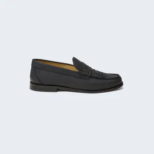 Patchwork Penny Loafer Black