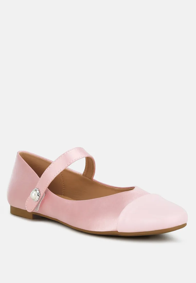 Patent Toe Cap Satin Mary Jane By MODE