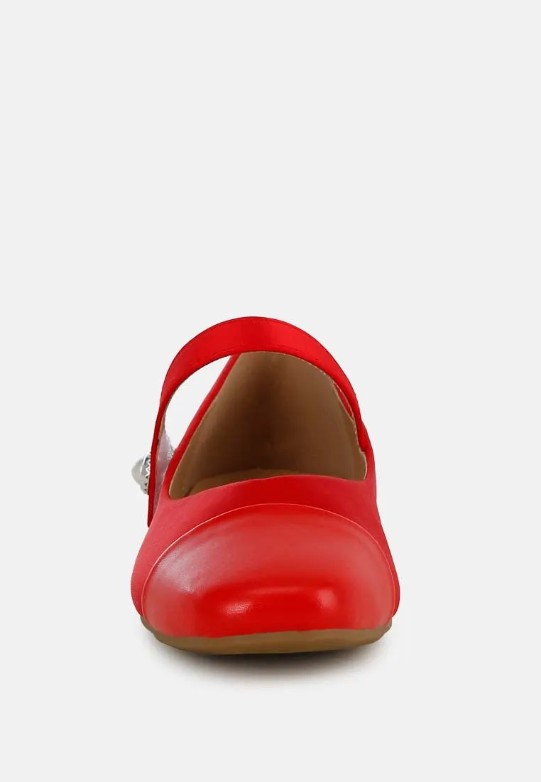 Patent Toe Cap Satin Mary Jane By MODE