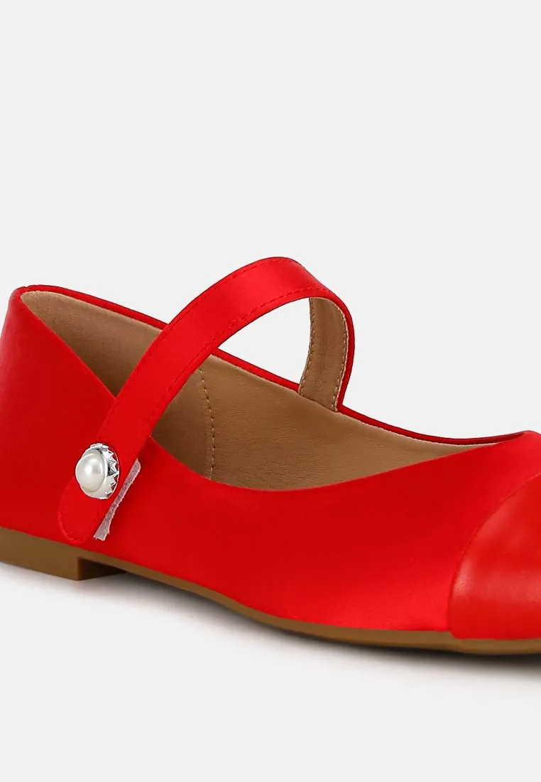 Patent Toe Cap Satin Mary Jane By MODE
