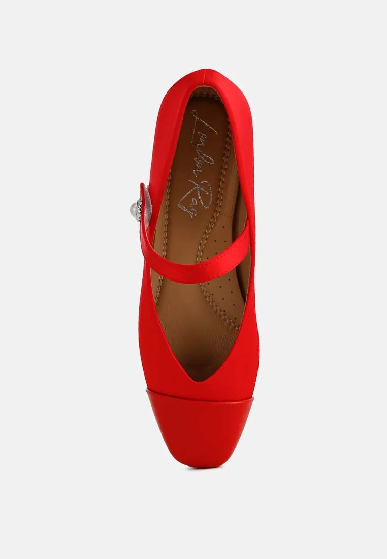 Patent Toe Cap Satin Mary Jane By MODE