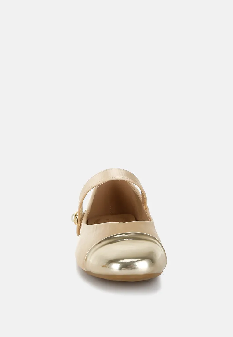 Patent Toe Cap Satin Mary Jane By MODE