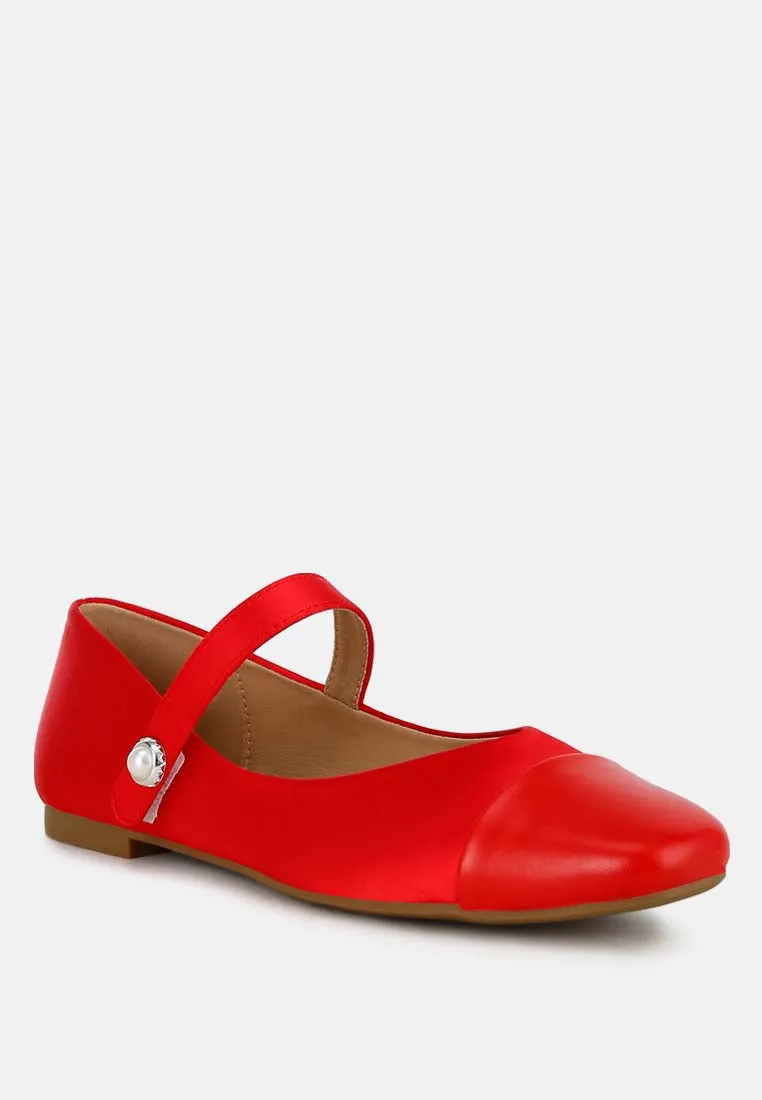 Patent Toe Cap Satin Mary Jane By MODE
