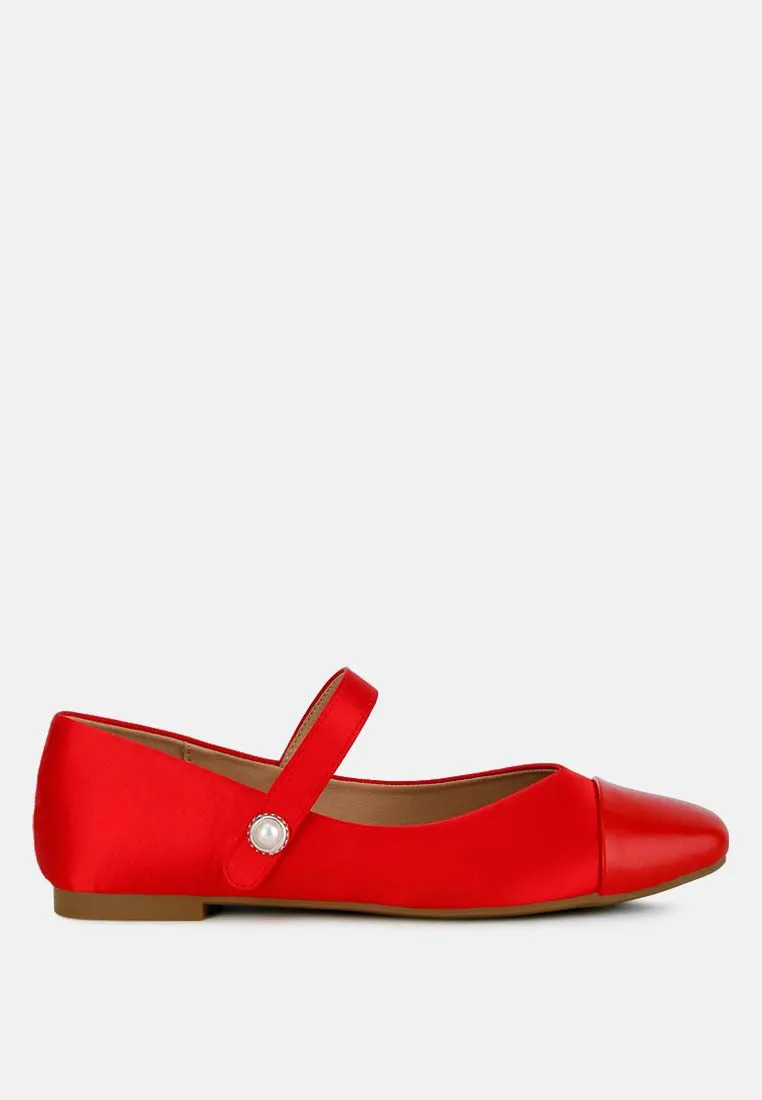 Patent Toe Cap Satin Mary Jane By MODE