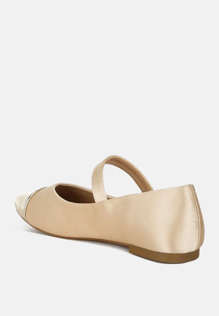 Patent Toe Cap Satin Mary Jane By MODE