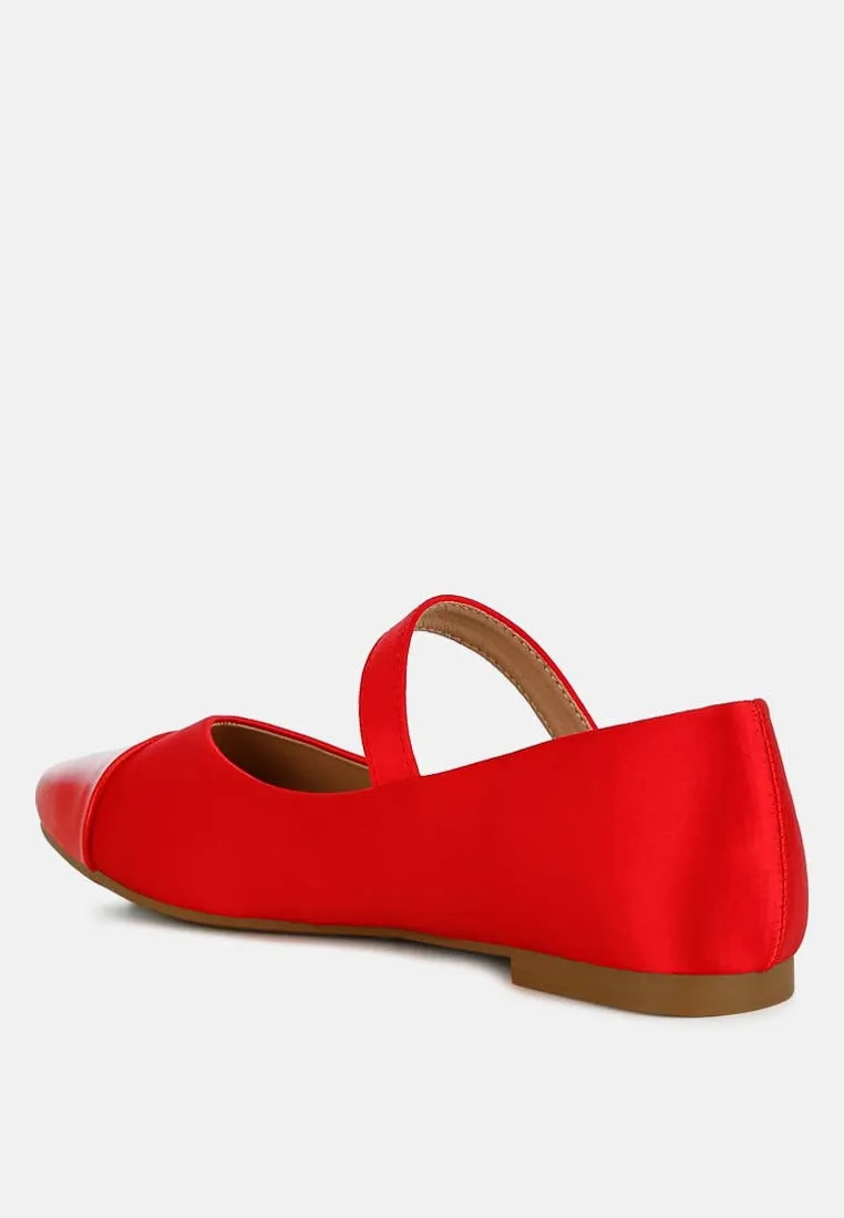 Patent Toe Cap Satin Mary Jane By MODE