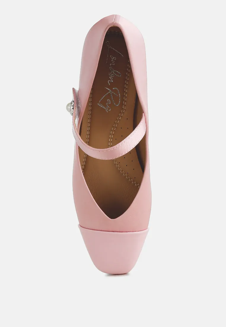 Patent Toe Cap Satin Mary Jane By MODE