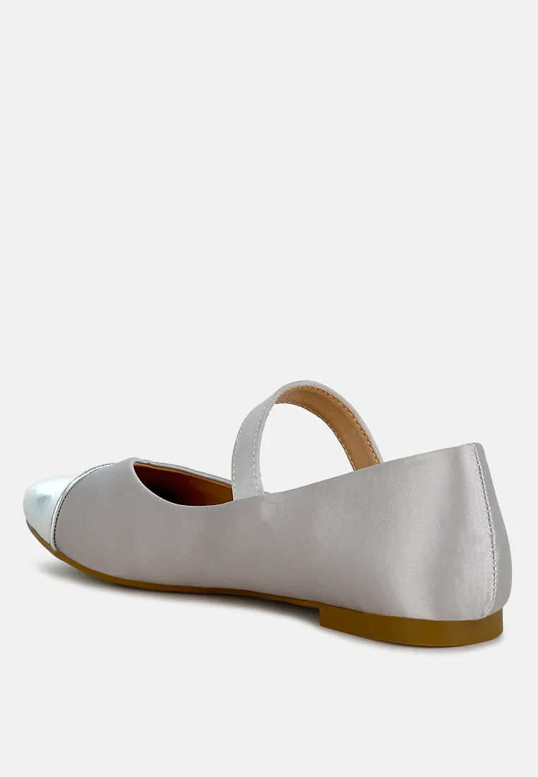 Patent Toe Cap Satin Mary Jane by RUW