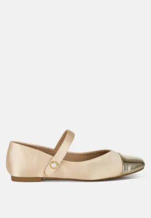 Patent Toe Cap Satin Mary Jane by RUW