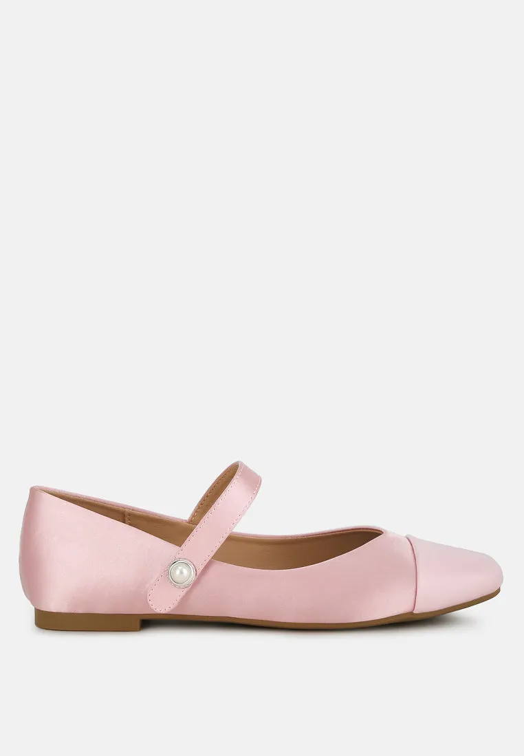 Patent Toe Cap Satin Mary Jane by RUW