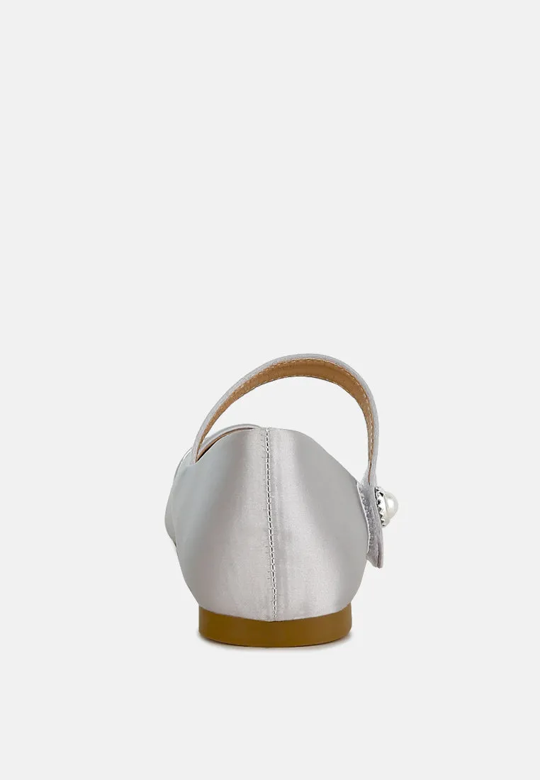 Patent Toe Cap Satin Mary Jane by RUW