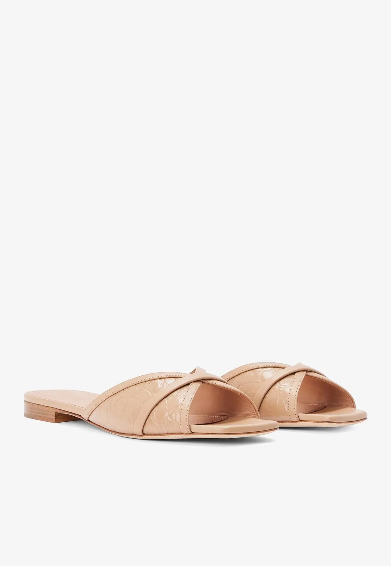 Perla Leather Flat Mules
