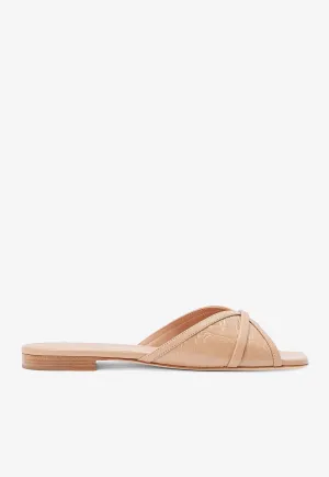 Perla Leather Flat Mules