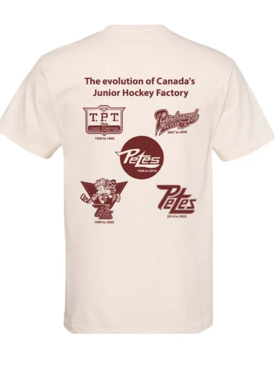 Petes logo history tshirt