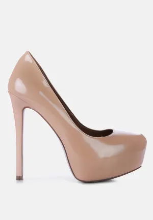 Pismis Patent Faux Leather Stiletto Pumps By Ruw
