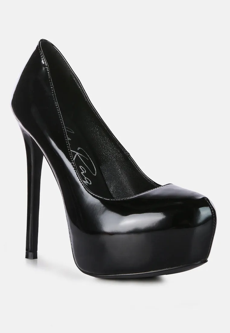 Pismis Patent Faux Leather Stiletto Pumps By Ruw