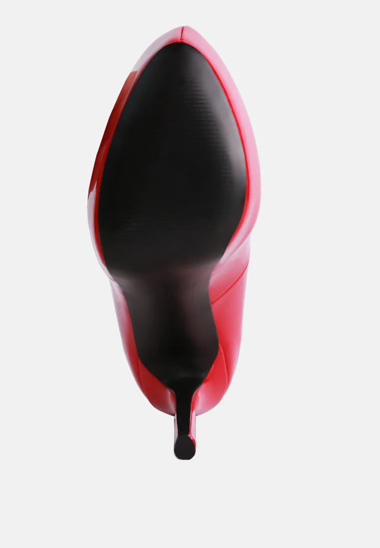 Pismis Patent Faux Leather Stiletto Pumps By Ruw