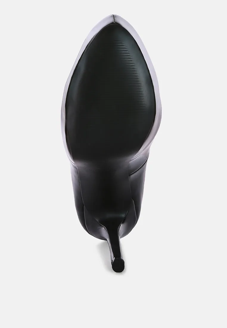 Pismis Patent Faux Leather Stiletto Pumps By Ruw