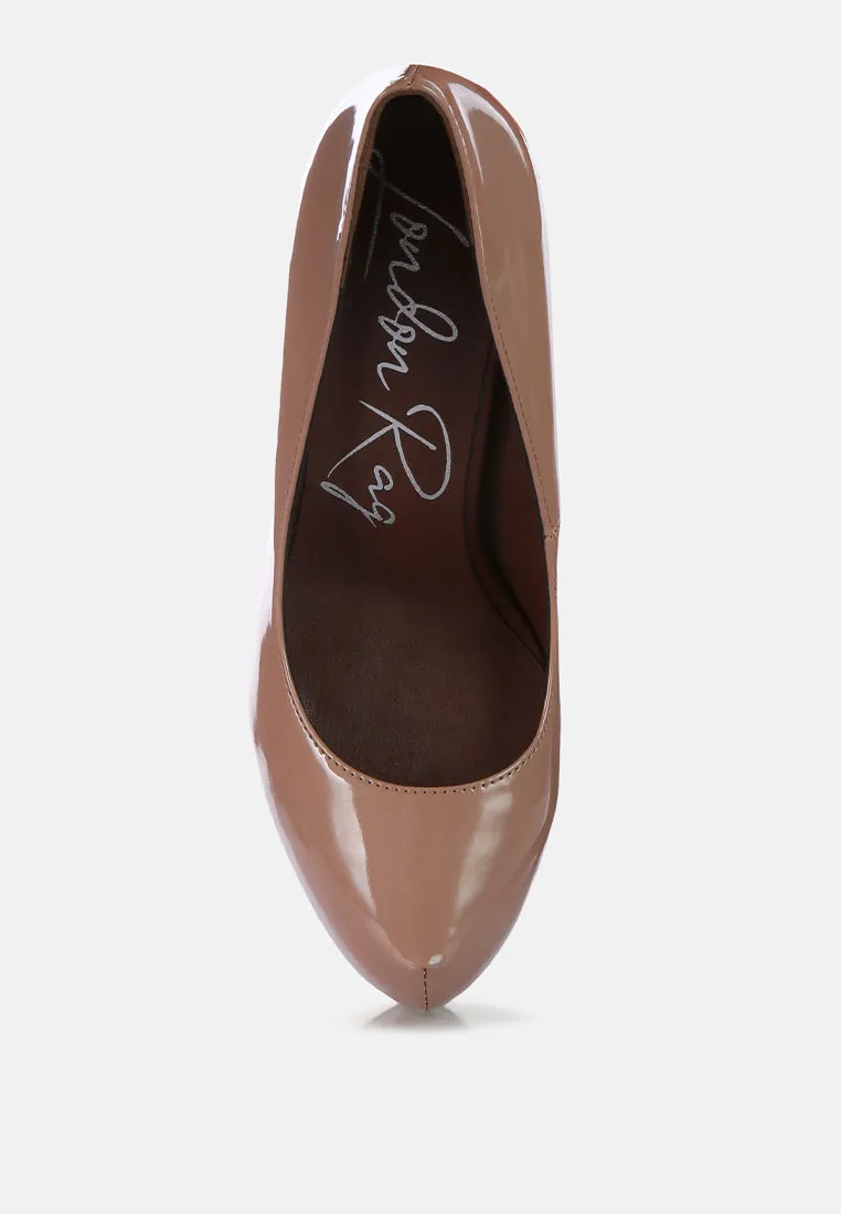 Pismis Patent Faux Leather Stiletto Pumps By Ruw