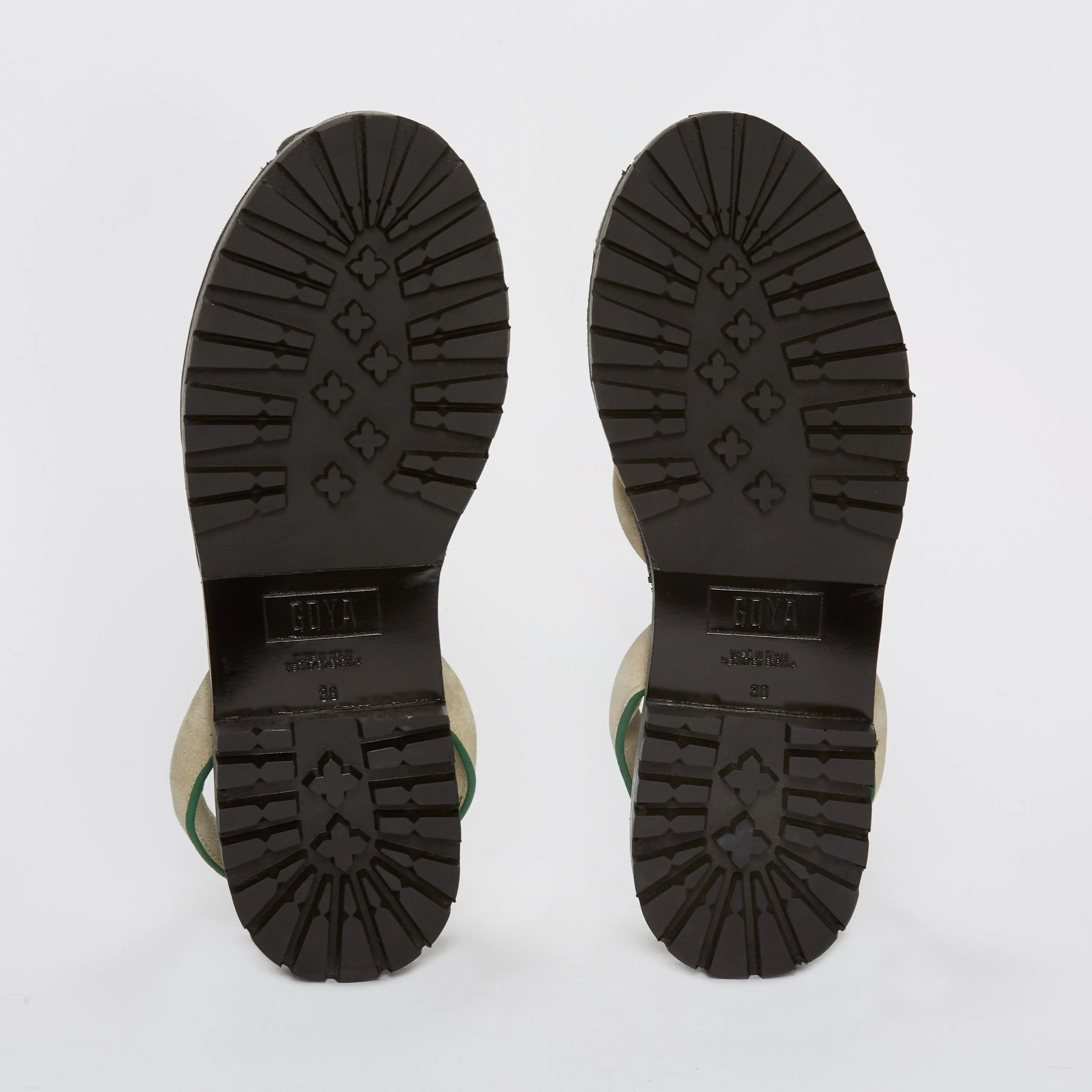 Quilted Beige Suede Goya Slide