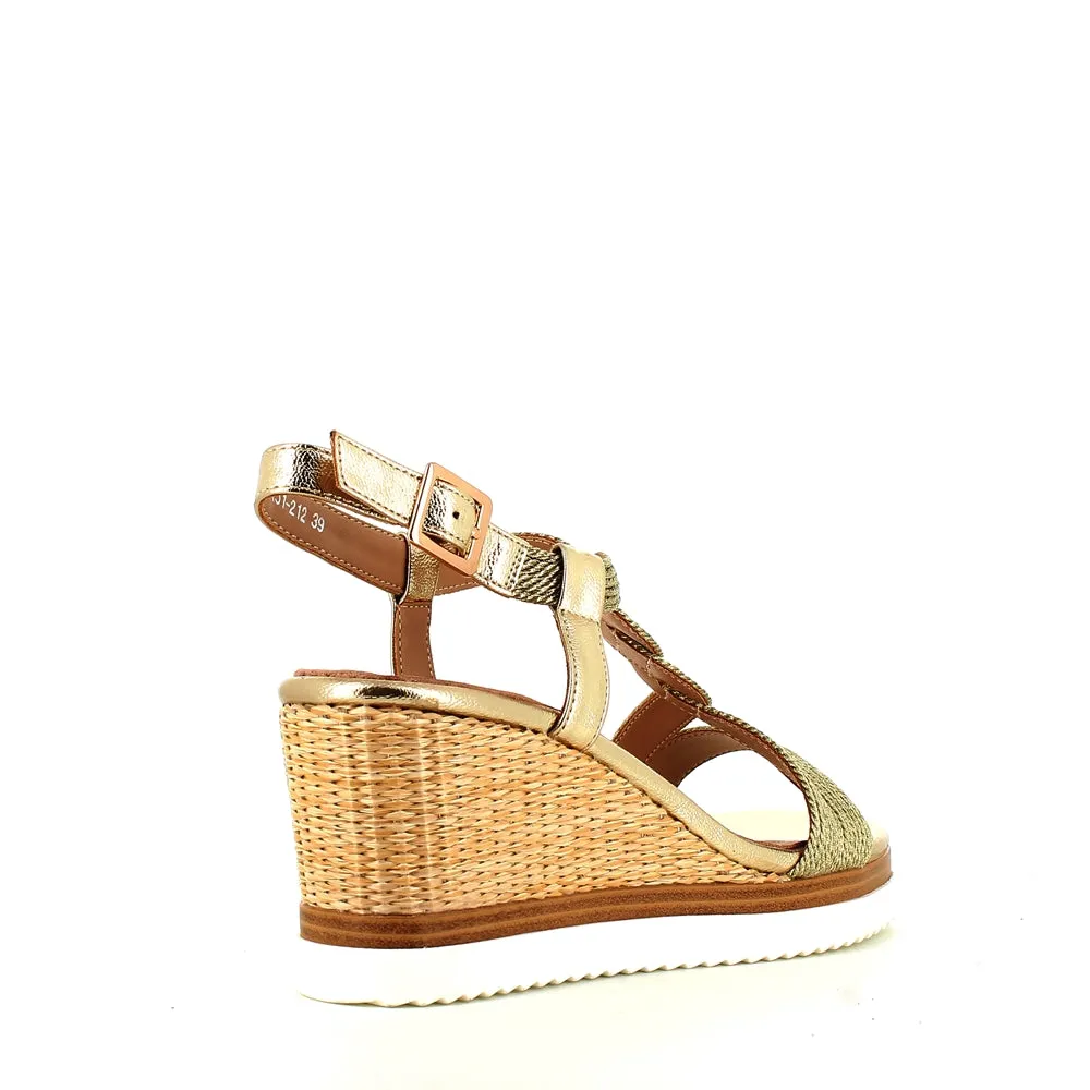 Regarde Le Ciel Madison Wedge Sandal Gold