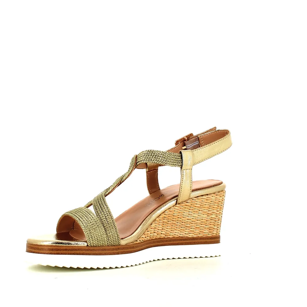 Regarde Le Ciel Madison Wedge Sandal Gold