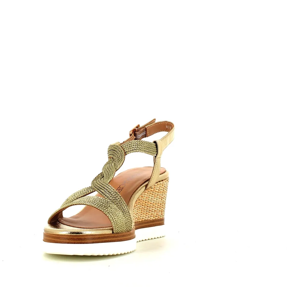 Regarde Le Ciel Madison Wedge Sandal Gold
