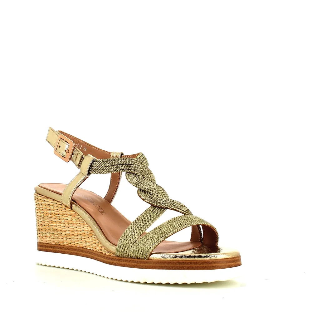 Regarde Le Ciel Madison Wedge Sandal Gold