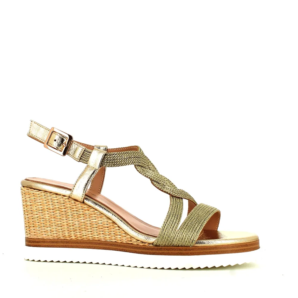 Regarde Le Ciel Madison Wedge Sandal Gold