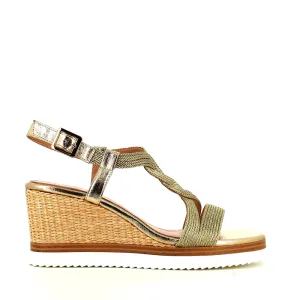 Regarde Le Ciel Madison Wedge Sandal Gold