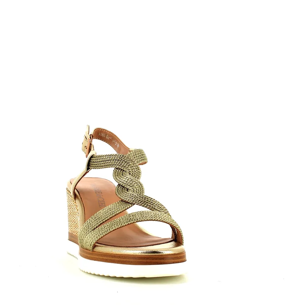 Regarde Le Ciel Madison Wedge Sandal Gold