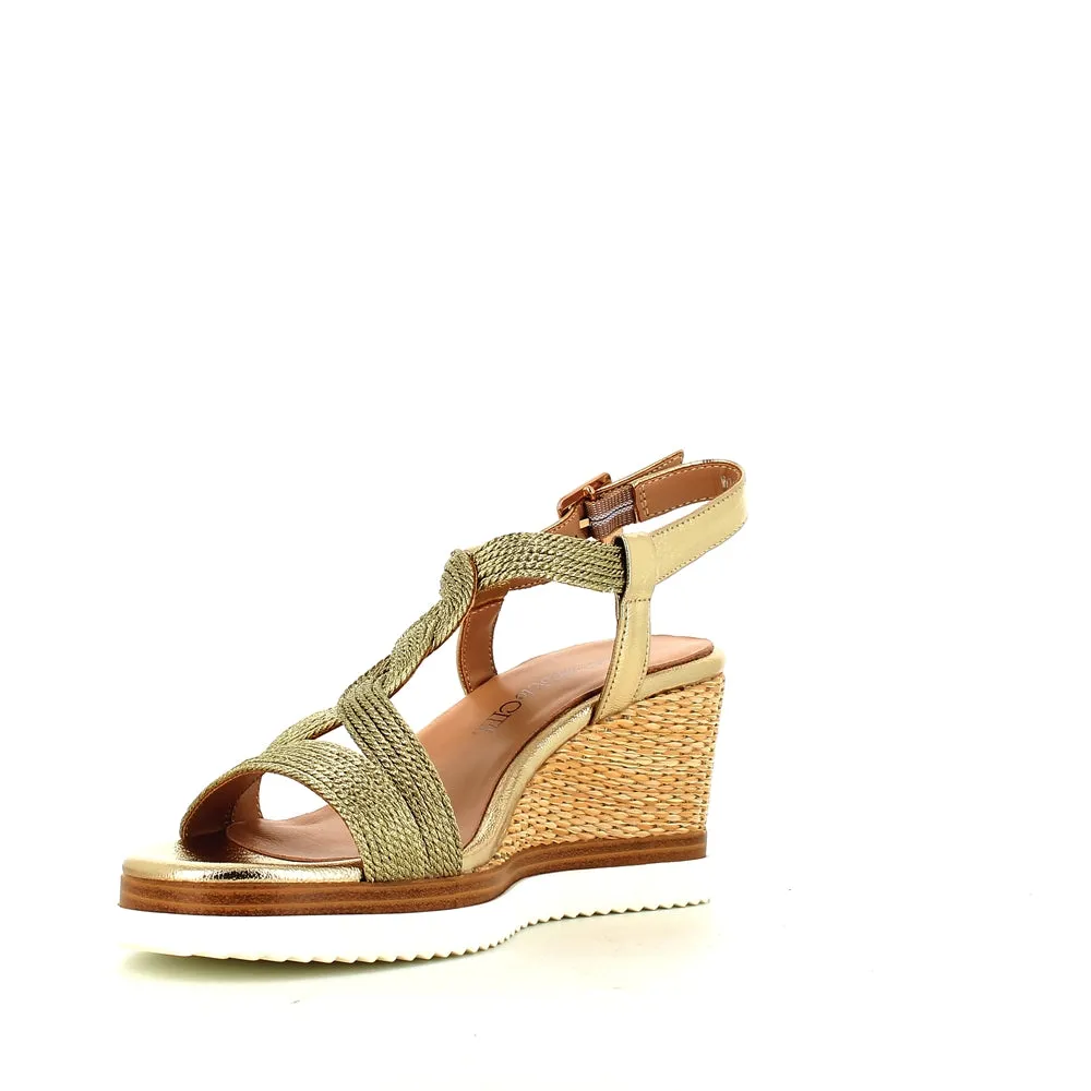 Regarde Le Ciel Madison Wedge Sandal Gold
